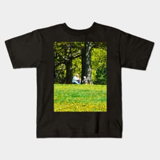 Summer - Father and Son Under the Trees Kids T-Shirt